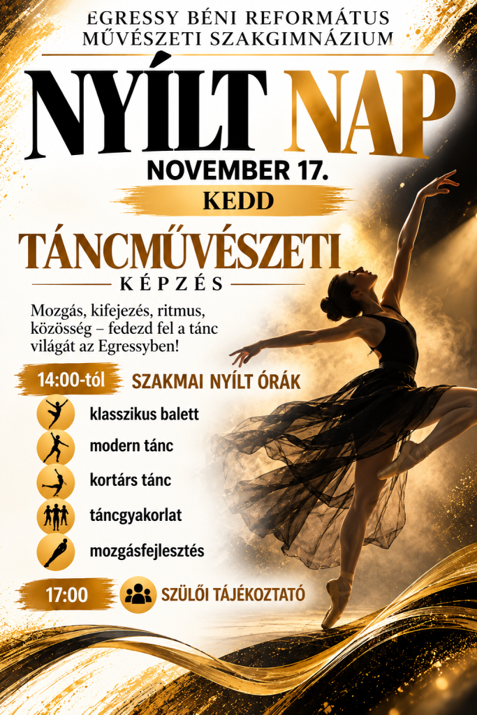 Táncművészeti nyílt nap plakát